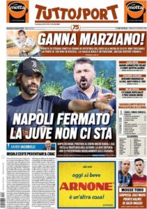Le prime pagine sportive dei quotidiani di oggi 35 tuttosport 2020 10 04 5f78f9cb48ea7