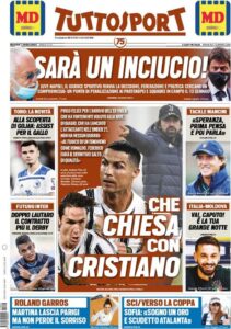 Le prime pagine dei quotidiani sportivi in edicola questa mattina 35 tuttosport 2020 10 07 5f7cf7243a189