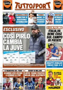 Le prime pagine dei quotidiani sportivi in edicola questa mattina 35 tuttosport 2020 10 12 5f8382dc55cb3