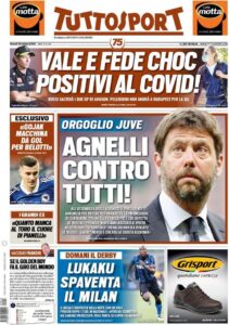 Le prime pagine dei quotidiani sportivi in edicola questa mattina 35 tuttosport 2020 10 16 5f88c6a3a7158