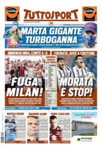 Le prime pagine dei quotidiani sportivi in edicola questa mattina 35 tuttosport 2020 10 18 5f8b6d61b4a6d