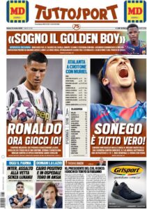 Le prime pagine dei quotidiani sportivi in edicola questa mattina 34 tuttosport 2020 10 31 5f9c9fbd4777b