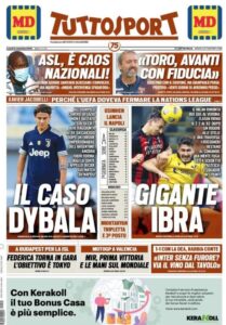 Le prime pagine dei quotidiani sportivi in edicola questa mattina 35 Screenshot 20201109 020648 Chrome