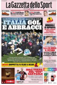 Le prime pagine dei quotidiani sportivi in edicola questa mattina 33 Screenshot 20201119 042140 Chrome