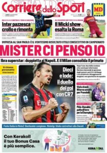 Le prime pagine dei quotidiani sportivi in edicola questa mattina 34 Screenshot 20201123 014413 Chrome