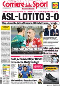 Le prime pagine dei quotidiani sportivi in edicola questa mattina 34 corriere dello sport 2020 11 08 5fa7366b1da3f