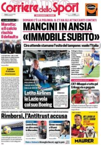 Le prime pagine dei quotidiani sportivi in edicola questa mattina 33 corriere dello sport 2020 11 14 5faf14f3cc319