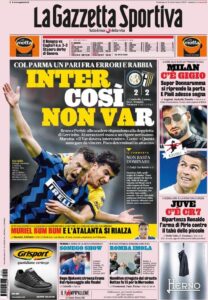 Le prime pagine dei quotidiani sportivi in edicola questa mattina 33 la gazzetta dello sport 2020 11 01 5f9df89821c2f