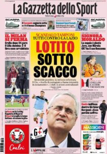 Le prime pagine dei quotidiani sportivi in edicola questa mattina 33 la gazzetta dello sport 2020 11 06 5fa4d8addc736