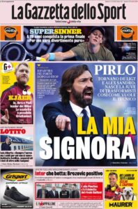 Le prime pagine dei quotidiani sportivi in edicola questa mattina 34 la gazzetta dello sport 2020 11 14 5faf20e7732e0
