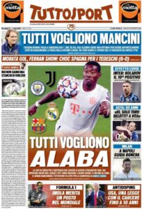 Le prime pagine dei quotidiani sportivi in edicola questa mattina 35 tuttosport 2020 11 18 5fb45d18b4d1c