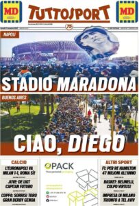 Le prime pagine dei quotidiani sportivi in edicola questa mattina 35 tuttosport 2020 11 27 5fc03cf438d35