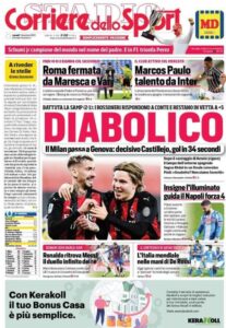 Le prime pagine dei quotidiani sportivi in edicola questa mattina 34 Screenshot 20201207 011108 Chrome