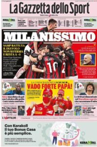 Le prime pagine dei quotidiani sportivi in edicola questa mattina 33 Screenshot 20201207 074708 Chrome