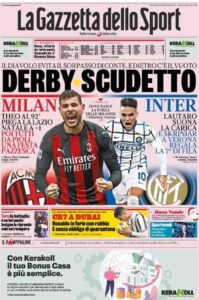 Le prime pagine dei quotidiani sportivi in edicola questa mattina 33 Screenshot 20201224 014846 Chrome