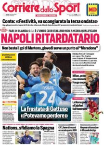 Le prime pagine dei quotidiani sportivi in edicola questa mattina 33 corriere dello sport 2020 12 04 5fc9736b112d9