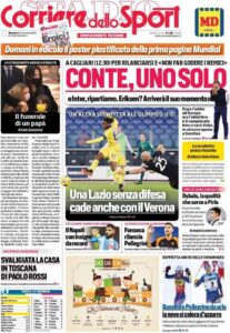 Le prime pagine dei quotidiani sportivi in edicola questa mattina 33 corriere dello sport 2020 12 13 5fd5536e2b498