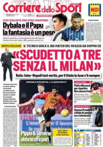 Le prime pagine dei quotidiani sportivi in edicola questa mattina 34 corriere dello sport 2020 12 16 5fd94c94df94e