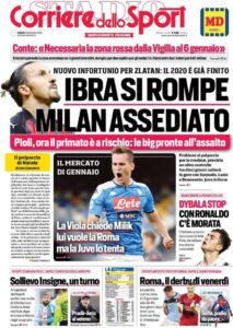 Le prime pagine dei quotidiani sportivi in edicola questa mattina 35 corriere dello sport 2020 12 19 5fdd3e241e823