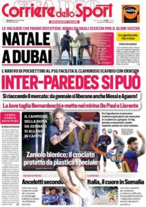 Le prime pagine dei quotidiani sportivi in edicola questa mattina 34 corriere dello sport 2020 12 27 5fe7c7c432bea