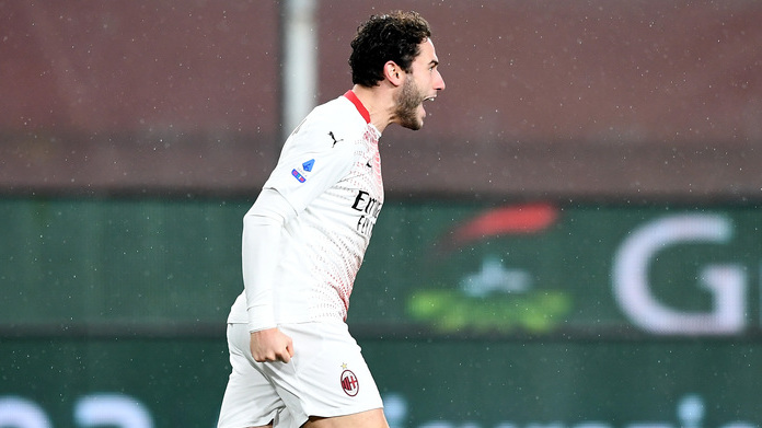 Calabria sulla Champions: «Non vedo l'ora di giocarla a San Siro davanti ai tifosi» 26 esult gol Calabria MG6 2041 1 2
