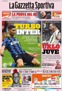 Le prime pagine dei quotidiani sportivi in edicola questa mattina 34 la gazzetta dello sport 2020 12 06 5fcc227977e4b