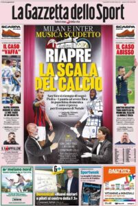 Le prime pagine dei quotidiani sportivi in edicola questa mattina 34 la gazzetta dello sport 2020 12 18 5fdbef37878af