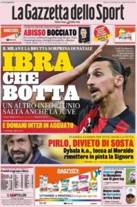Le prime pagine dei quotidiani sportivi in edicola questa mattina 34 la gazzetta dello sport 2020 12 19 5fdd4acc38e96