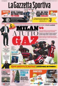 Le prime pagine dei quotidiani sportivi in edicola questa mattina 33 la gazzetta dello sport 2020 12 27 5fe7d3669e29f