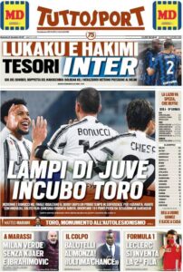 Le prime pagine dei quotidiani sportivi in edicola questa mattina 35 tuttosport 2020 12 06 5fcc19ba8117a