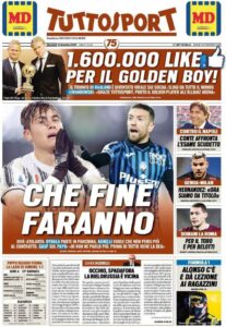 Le prime pagine dei quotidiani sportivi in edicola questa mattina 35 tuttosport 2020 12 16 5fd945020ee98