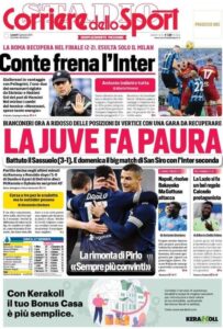 Le prime pagine dei quotidiani sportivi in edicola questa mattina 34 Screenshot 20210111 070025 Chrome