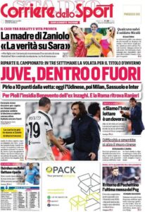 Le prime pagine dei quotidiani sportivi in edicola questa mattina 34 corriere dello sport 2021 01 03 5ff0fd2342d9d