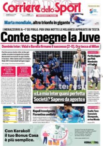 Le prime pagine dei quotidiani sportivi in edicola questa mattina 34 corriere dello sport 2021 01 18 6004c908e372a