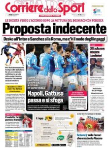 Le prime pagine dei quotidiani sportivi in edicola questa mattina 34 corriere dello sport 2021 01 29 60134af17623d