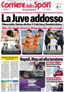 Le prime pagine dei quotidiani sportivi in edicola questa mattina 34 corriere dello sport 2021 01 31 6015ec7ee6155