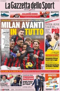 Le prime pagine dei quotidiani sportivi in edicola questa mattina 33 la gazzetta dello sport 2021 01 13 5ffe361832fa4