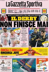 Le prime pagine dei quotidiani sportivi in edicola questa mattina 33 la gazzetta dello sport 2021 01 31 6015f813872a8