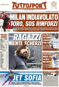 Le prime pagine dei quotidiani sportivi in edicola questa mattina 35 tuttosport 2021 01 10 5ffa3dec763ea