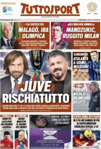 Le prime pagine dei quotidiani sportivi in edicola questa mattina 35 tuttosport 2021 01 20 60076e236f614