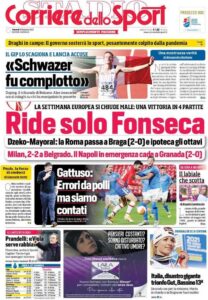 Le prime pagine dei quotidiani sportivi in edicola questa mattina 34 corriere dello sport 2021 02 19 602ef82dbc71f