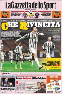 Le prime pagine dei quotidiani sportivi in edicola questa mattina 33 la gazzetta dello sport 2021 02 03 6019e7b093bbc