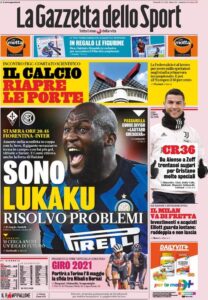 Le prime pagine dei quotidiani sportivi in edicola questa mattina 33 la gazzetta dello sport 2021 02 05 601cd39f4a824