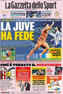 Le prime pagine dei quotidiani sportivi in edicola questa mattina 33 la gazzetta dello sport 2021 02 18 602dacbc95636