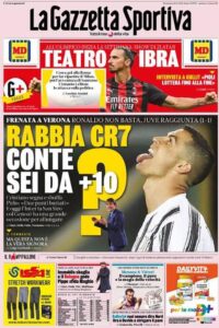 Le prime pagine dei quotidiani sportivi in edicola questa mattina 33 la gazzetta dello sport 2021 02 28 603ae95224961