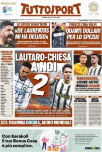 Le prime pagine dei quotidiani sportivi in edicola questa mattina 35 tuttosport 2021 02 01 60173a556195d