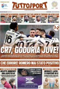 Le prime pagine dei quotidiani sportivi in edicola questa mattina 35 tuttosport 2021 02 03 6019e0b053852