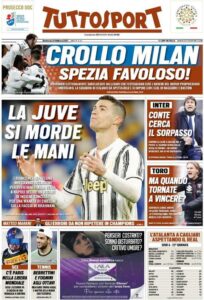 Le prime pagine dei quotidiani sportivi in edicola questa mattina 35 tuttosport 2021 02 14 6028b089623f3