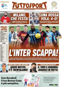 Le prime pagine dei quotidiani sportivi in edicola questa mattina 35 tuttosport 2021 02 15 6029b401cfb89