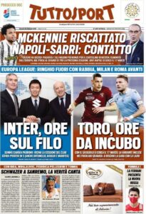 Le prime pagine dei quotidiani sportivi in edicola questa mattina 35 tuttosport 2021 02 26 6038364f7a484